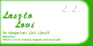 laszlo lovi business card